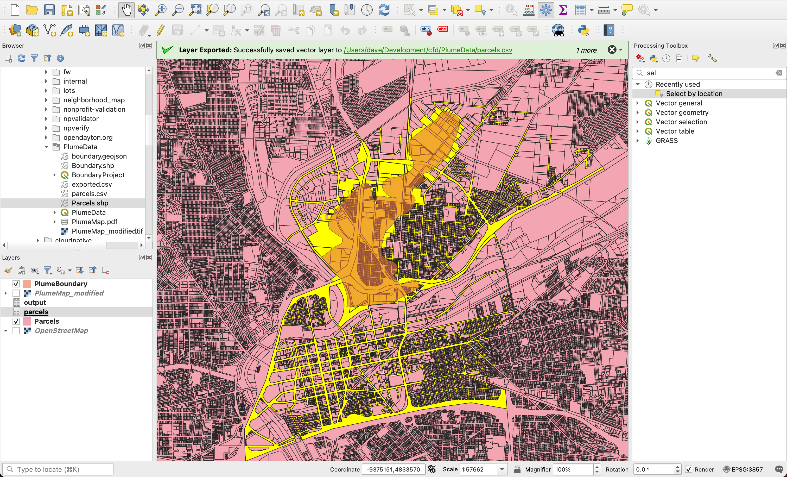 QGIS Plume Boundary